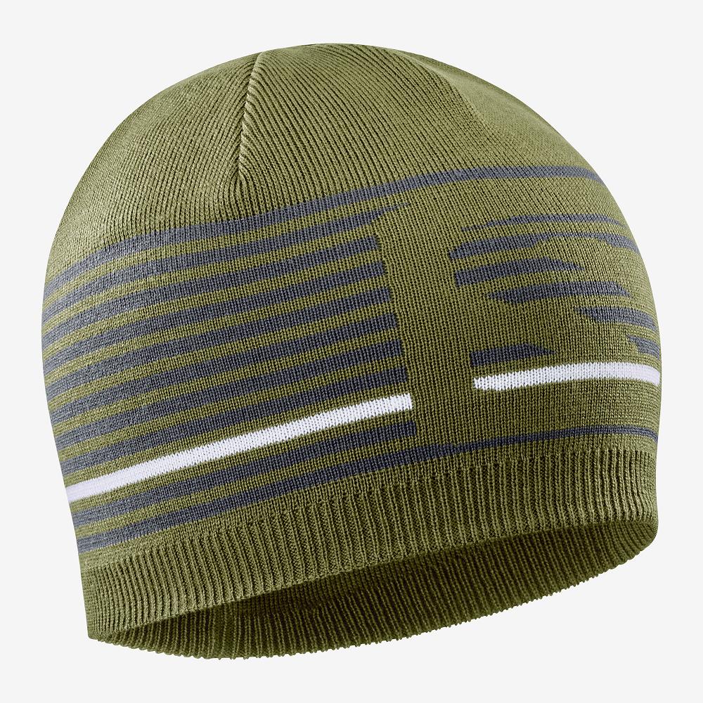 SALOMON FLATSPIN Philippines - Men's Beanie - Green | 209764-HVA